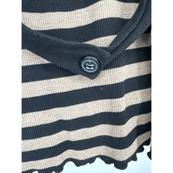 Calvin Klein Striped Hooded Button Closure Long Sleeves Cardigan Size 2X - Picture 6 of 10